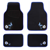 CAR PASS universal-fit embroidery butterfly mats protecting interior from dirt