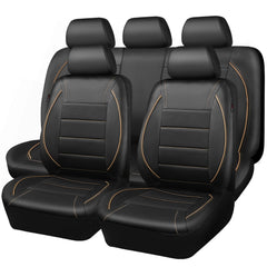 CAR PASS universal piping leather seat cover front left view showing luxurious protection and fit