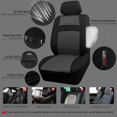 CAR PASS universal-fit seat cover for charcoal interior with a snug, easy install