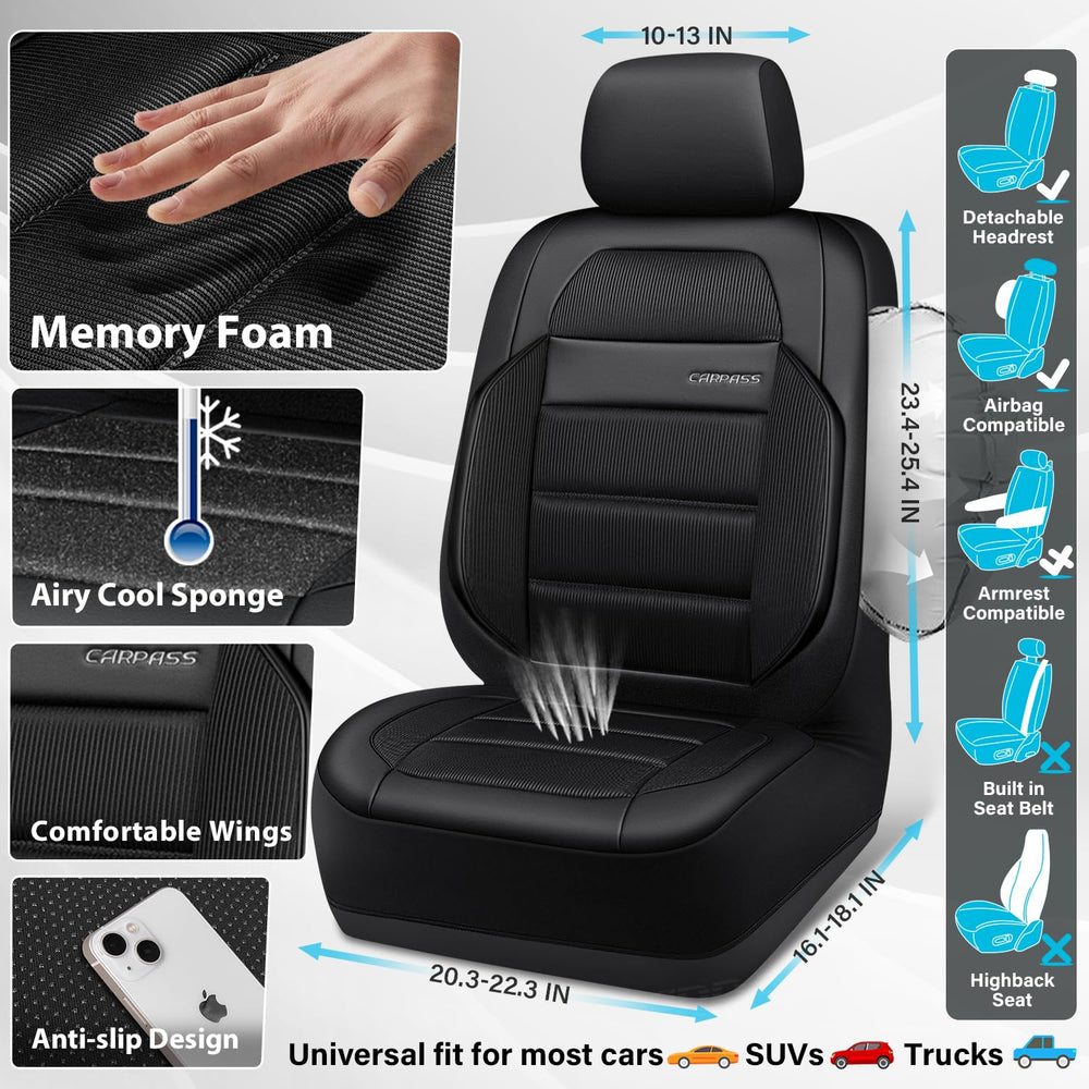 CAR PASS universal-fit seat cover front fits most cars, trucks, and SUVs.