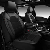 CAR PASS universal leather front seat cover left view for protection and style.