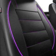 Close-up of waterproof PU leather seat cover surface from CAR PASS