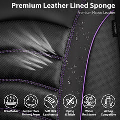 CAR PASS waterproof faux leather texture resists spills and wipes clean.