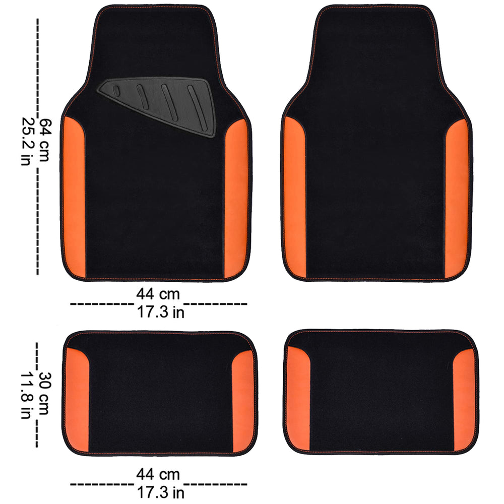 CAR PASS waterproof floor mat front right with leather-side detail