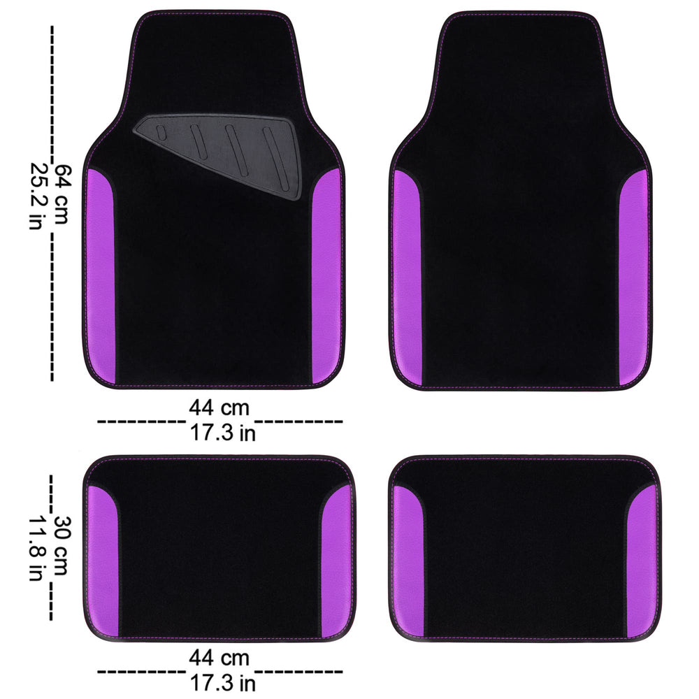 CAR PASS waterproof floor mats rear view offering full-vehicle protection.