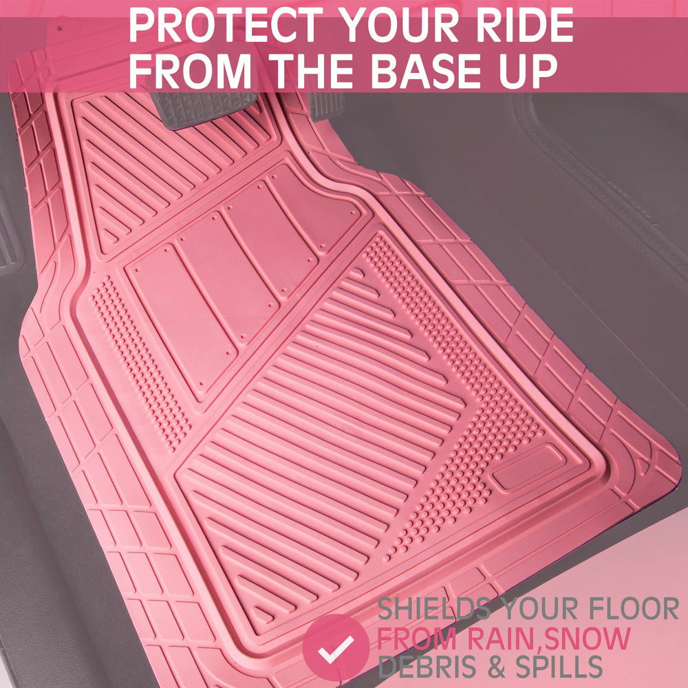CAR PASS waterproof rubber floor mats pink surface for easy cleaning