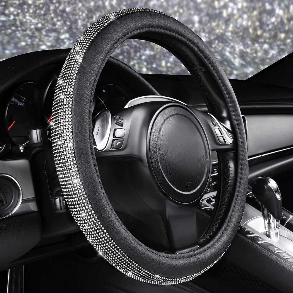 CAR PASS White Diamond crystal rhinestones closeup highlighting luxe style and shine