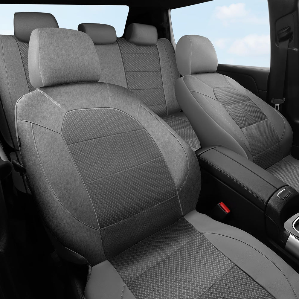 CAR PASS wrinkle-resistant leather look adds premium style with low maintenance.