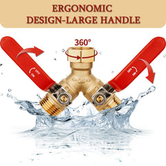 Caravista Garden Hose Splitter leak‑proof threads with seal tape included