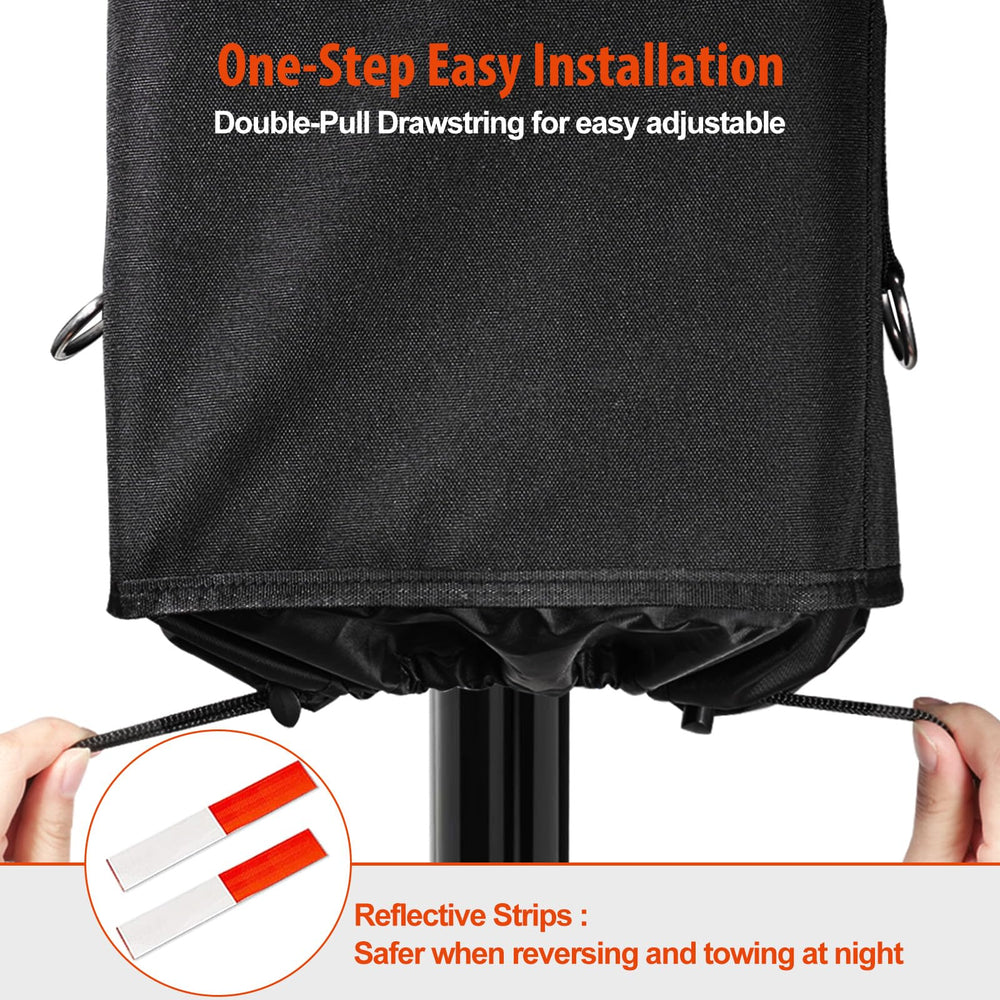 Caravista universal fit measures 5x10x14 inches for many electric tongue jacks.