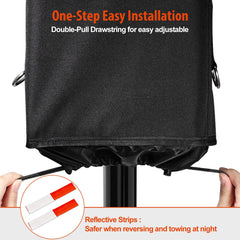 Caravista universal fit measures 5x10x14 inches for many electric tongue jacks.