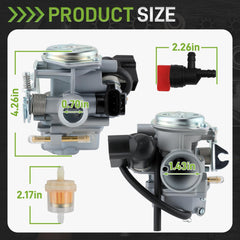 CARBBIA 16100-GEZ-673 carburetor with gas shutoff valve for easy maintenance.