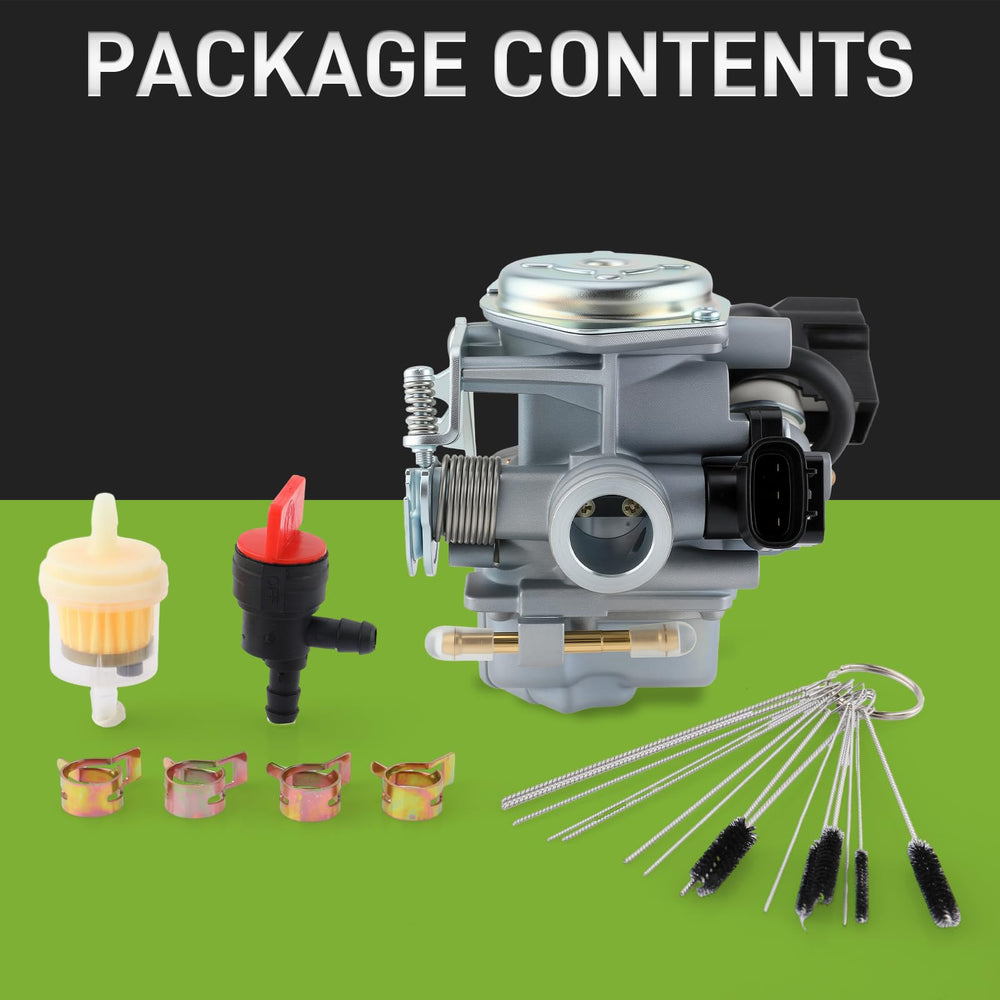 Compact CARBBIA carburetor enables straightforward installation on Ruckus.