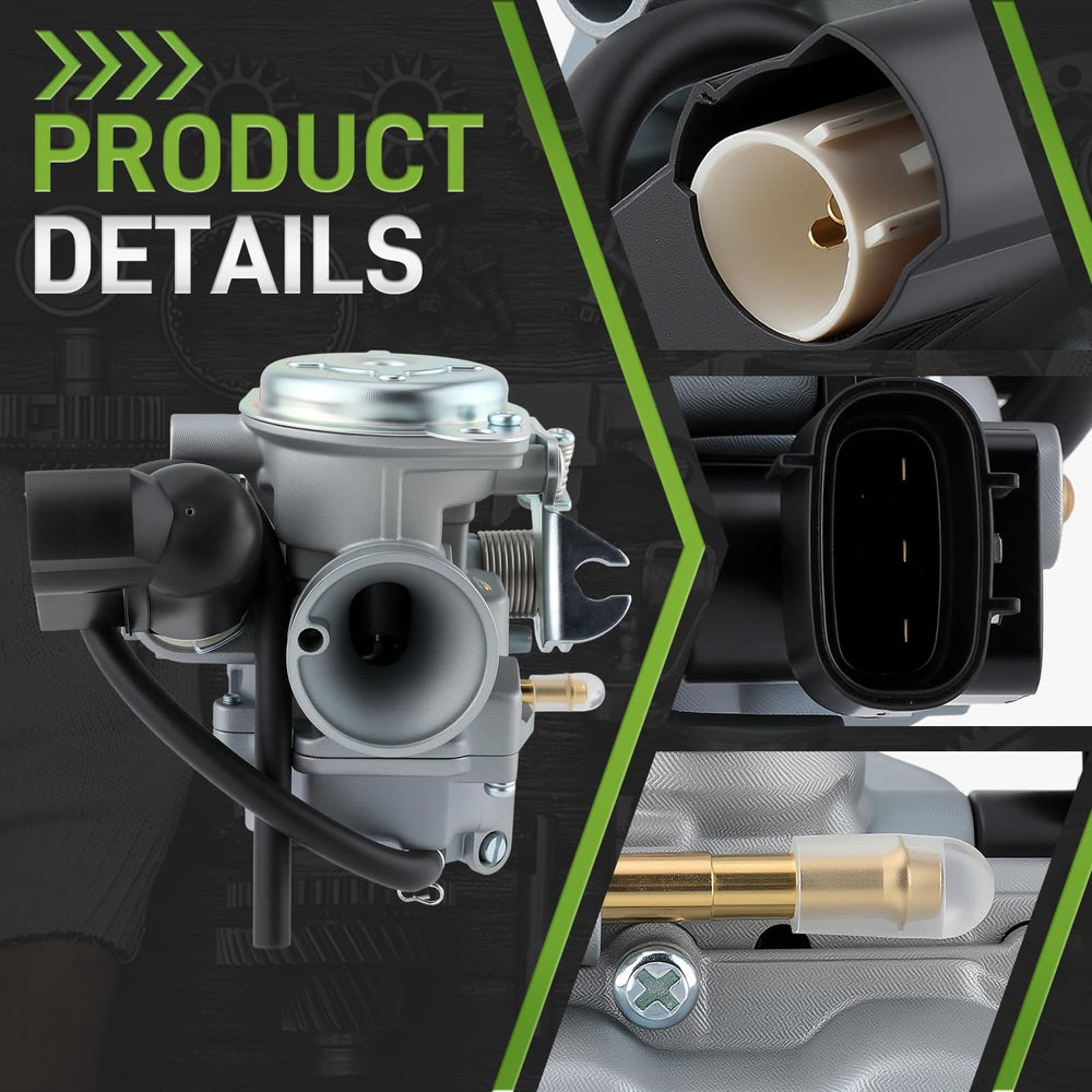 Four fuel line clamps from CARBBIA secure hoses during rides.
