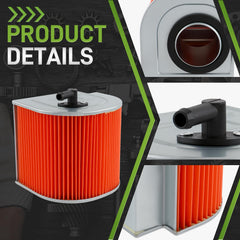 Carbbia air filter side view highlighting compact shape for installation