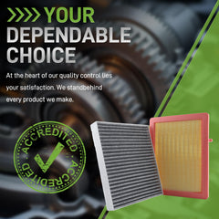 CARBBIA engine filter part number chart for reference