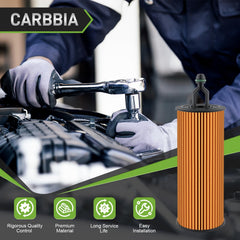 CARBBIA engine oil filter 68191349ac exterior detail highlights durable build.