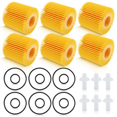CARBBIA engine oil filter six-pack front view for easy vehicle maintenance