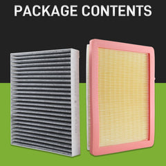 CARBBIA filter contents laid out: one engine and one cabin filter