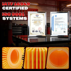 CARBBIA oil-filter kit close-up labels aid quick identification during service