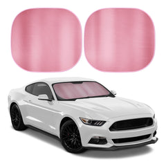 Carbella 2pc metallic pink windshield sun shade blocks heat while adding vibrant style.