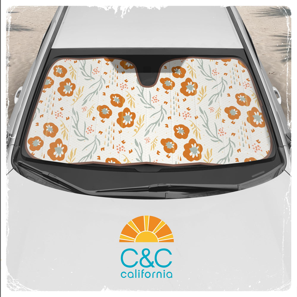 Carbella front window shade is quick to install before a road trip.