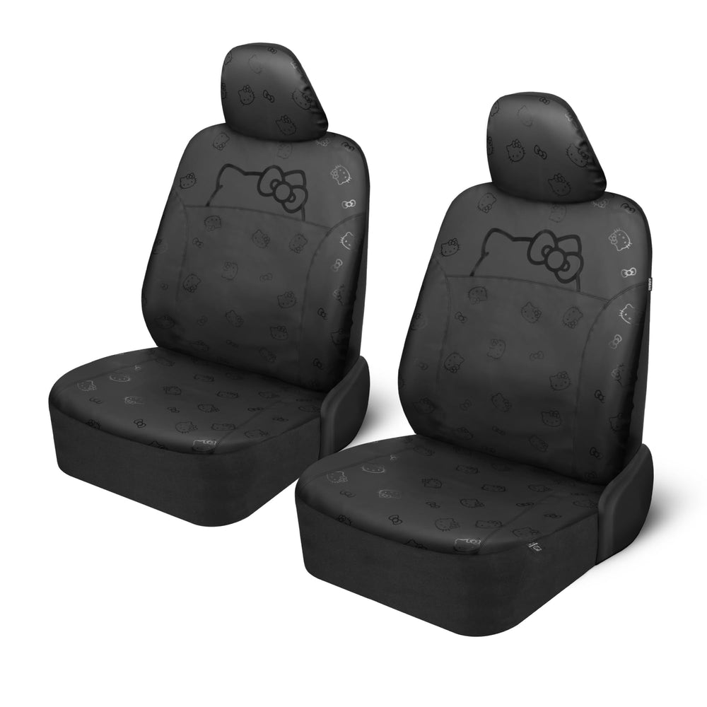 Carbella Hello Kitty front seat cover in black protects against spills