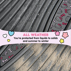 Carbella Hello Kitty mats 4pc set providing complete vehicle floor protection