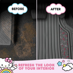 Carbella Hello Kitty mats gray pink design combines cute style with durability