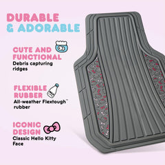 Carbella Hello Kitty mats rear view showing full coverage for passengers