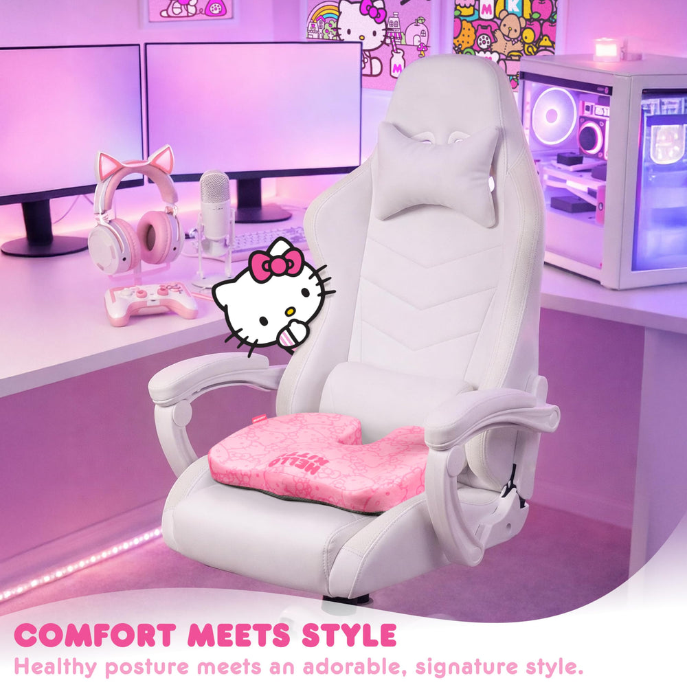 Carbella Hello Kitty cushion with removable cover stays clean and fresh.