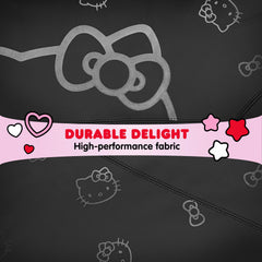 Sleek black Hello Kitty design enhances car interior