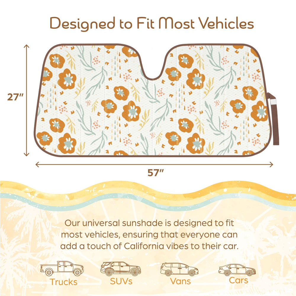 Carbella accordion-design sun visor demonstrates quick fold-and-go setup.