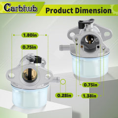 Carbhub carburetor installation example showing mounting points