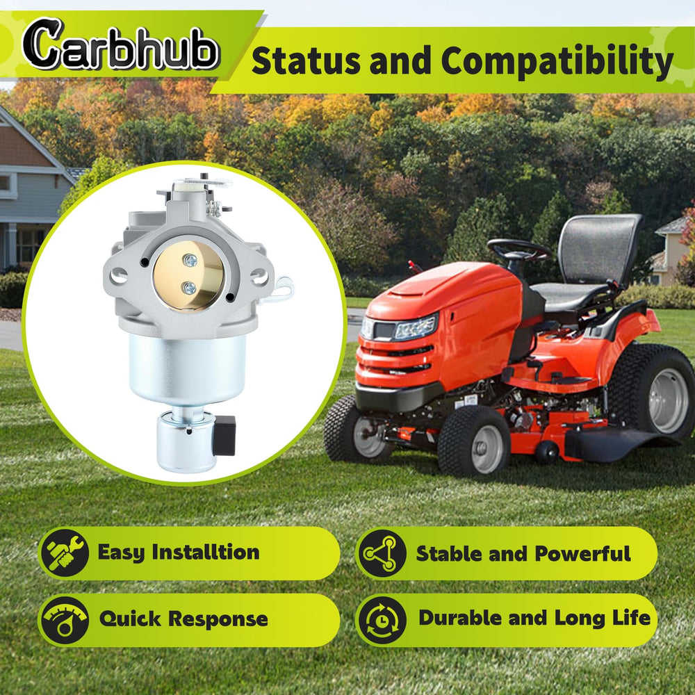 Carbhub carburetor front view shows precise fit for compatible engines
