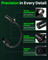 Carbhub crankshaft sensor connectors close-up emphasizes plug-and-play compatibility.