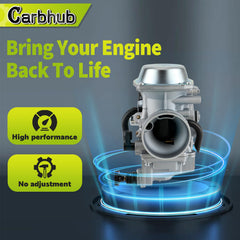 Carbhub fuel line completes the carb kit for a clean install.