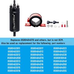CarBole replacement pump compatible with 0580464070 and aftermarket systems.