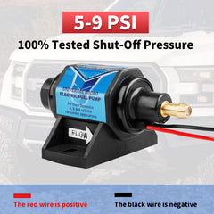 CarBole pump mounted under the hood within 12-inch mounting range.