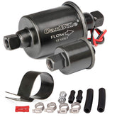 CarBole 12V universal fuel pump front view, reliable fuel transfer for gasoline and diesel