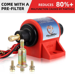CarBole pump operated at 12V for reliable fueling on the go