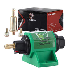 CarBole universal 12V diesel fuel pump — 5-9 PSI boosts carburetor performance.