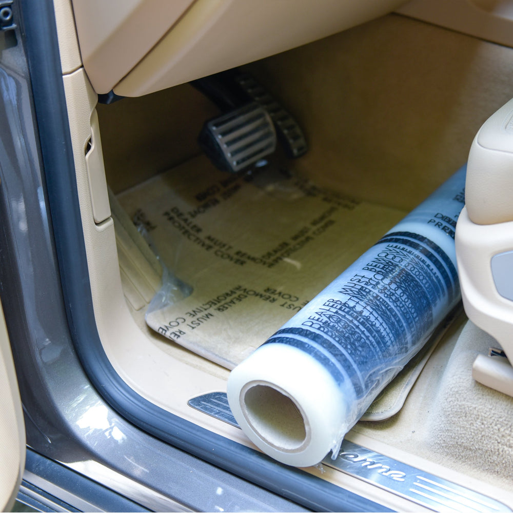 CARCAREZ 24-inch wide protection film covering large car floor areas