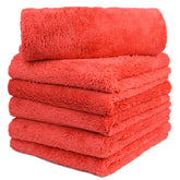 CARCAREZ 450GSM microfiber towel for car drying, front view, high absorbency.