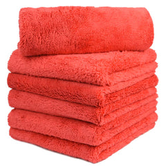 CARCAREZ 450GSM microfiber towel for car drying, front view, high absorbency.