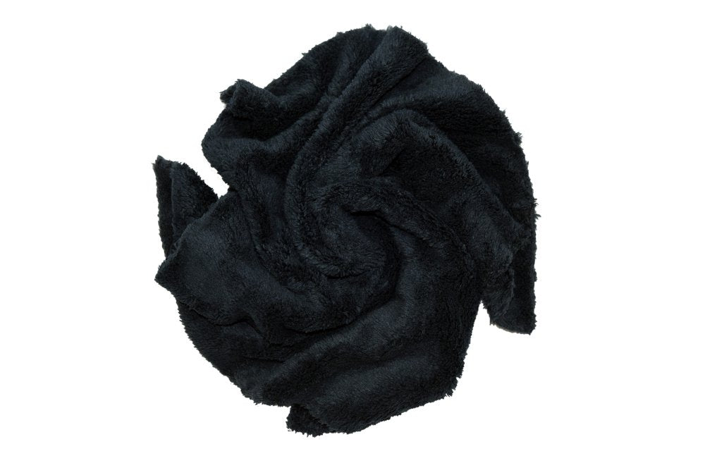 CARCAREZ edgeless microfiber towel with plush pile safe on delicate car surfaces.