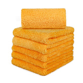 CARCAREZ edgeless microfiber towel in yellow for safe car detailing