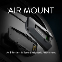 Cardo PACKTALK Edge helmet mount demonstrating quick secure attachment
