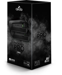 Cardo PACKTALK PRO matte black exterior for stealthy styling.