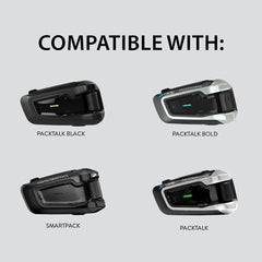 Practical setup for on-road use, enabling flexible rider communication.